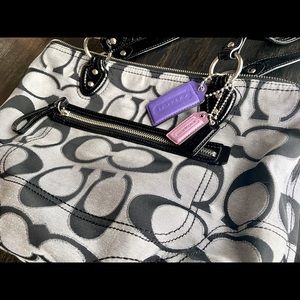 Authentic Coach Black/Gray/Silver Shoulder Bag
